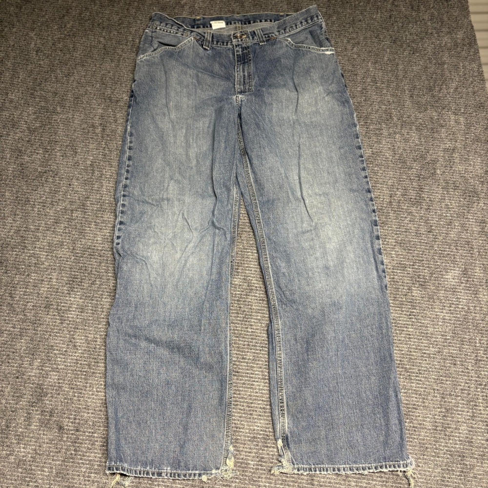 Vintage Jean Mens 36x32‎ Blue Denim Carpenter Pants Made in USA